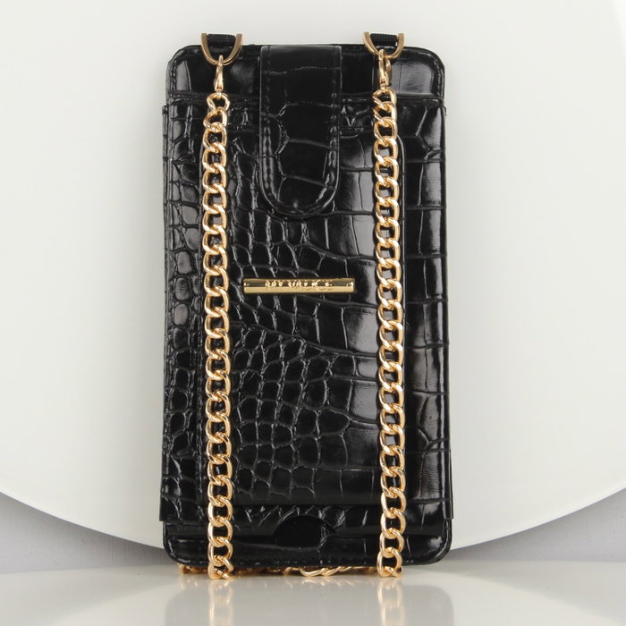 Zoozie Bags Bolso Cruzado de Piel con Monedero y Tarjetero Negro